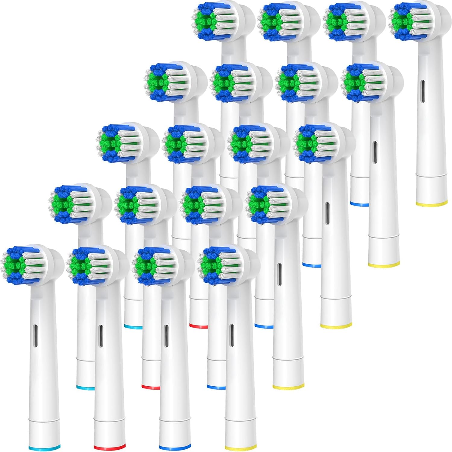 Replacement Toothbrush Heads Compatible with Oral B Braun, 20 Pcs Professional Electric Toothbrush Heads Brush Heads for Oral B Replacement Heads Refill Pro 500/1000/1500/3000/3757/5000/7000/7500/8000