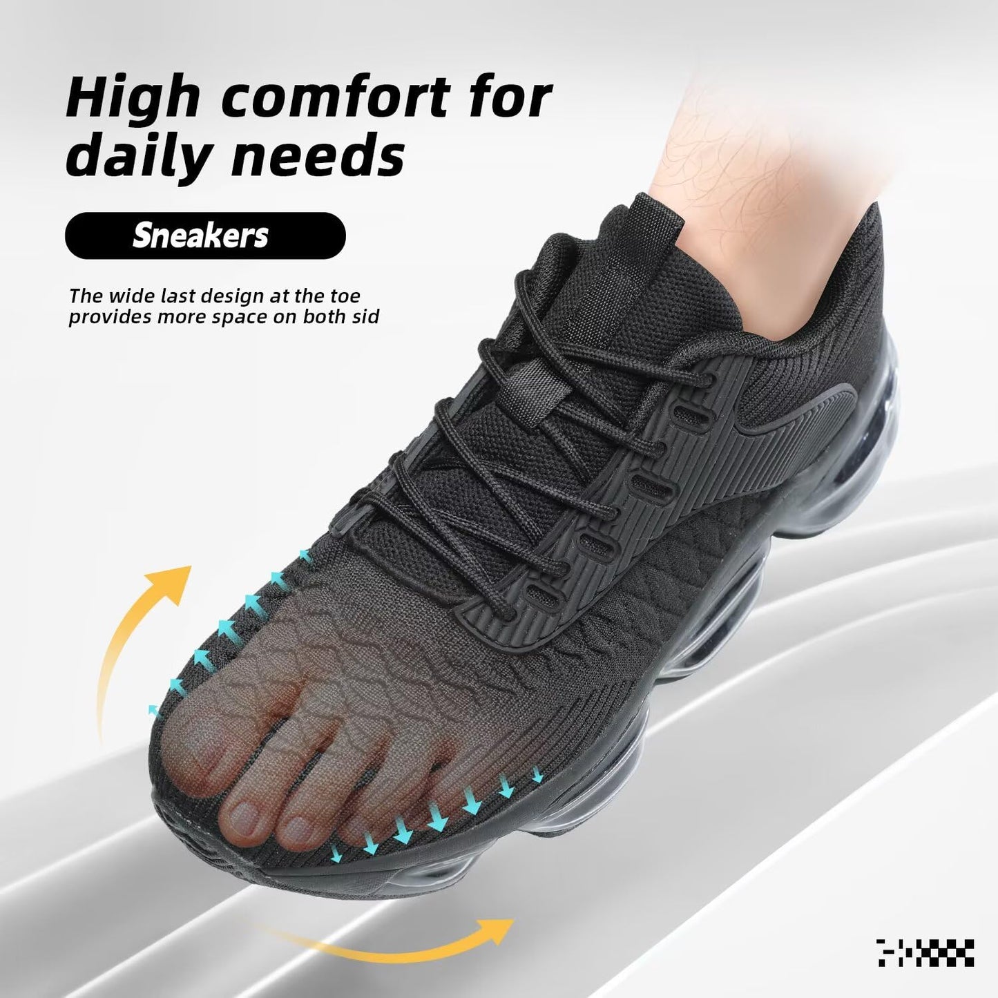 Mens Running Shoes Air Low Top Comfort Walking Lace Up Sneakers Breathable Fashion Tennis Sport Gym Fitness Cross Trainers