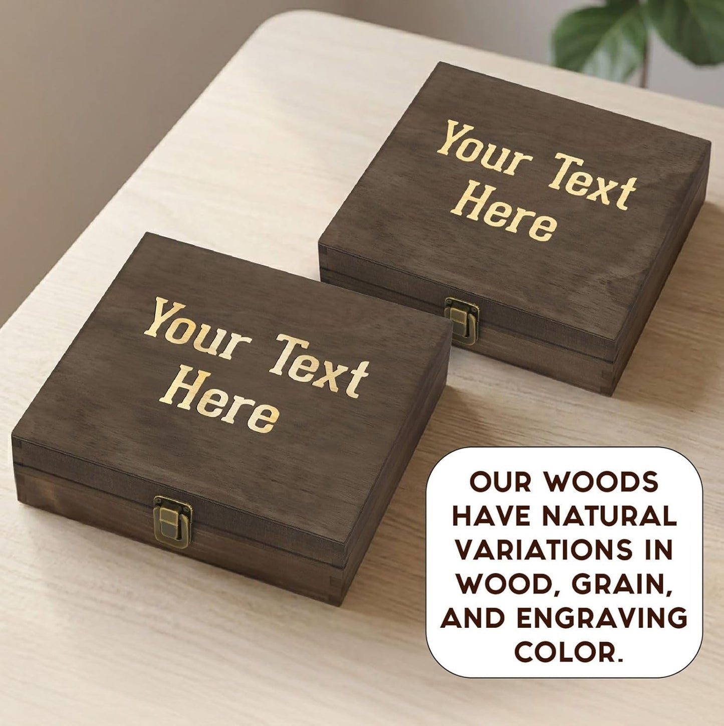 ENGRAVE MY MEMORIES Personalized Wooden Keepsake Box