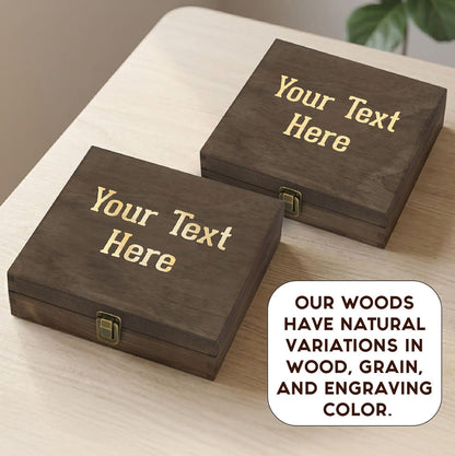 ENGRAVE MY MEMORIES Personalized Wooden Keepsake Box