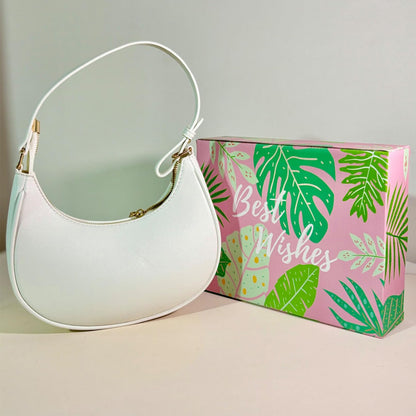 Barabum Kleine Umhängetasche für Damen, halbmondförmige Geldbörse, Y2K Trend Clutch Handtaschen