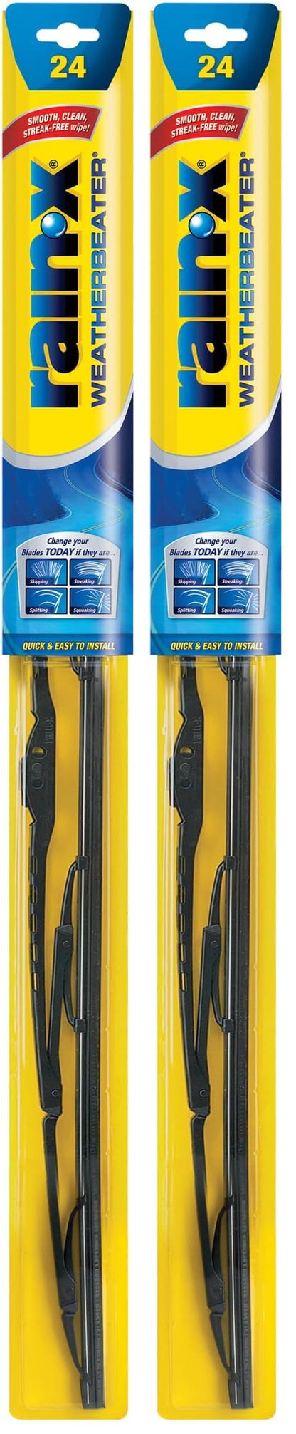 Rain-X 820149 WeatherBeater Wiper Blades, 22" Windshield Wipers (Pack of 2), Automotive Replacement Windshield Wiper Blades That Meet Or Exceed OEM Quality And Durability