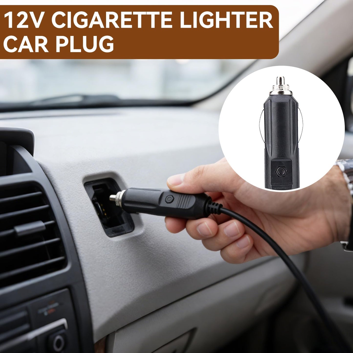 HERCHR 12V 450ml Auto-Heizbecher, Heißwasserkessel Elektrische Tragbare Auto-Elektrotasse Edelstahl Beheizter Reisebecher für Wasser Kaffee Milch Tee