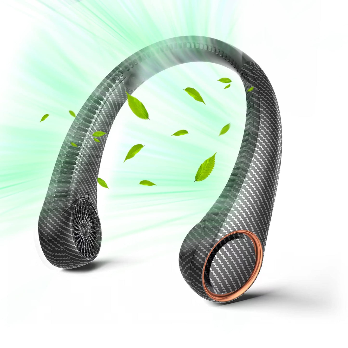 Portable Neck Fan, Hands Free Bladeless, 360° Cooling Personal Fan,Wearable Quiet Fan for Outdoor Indoor, Birthday Gifts for Men Women Mom Dad, 4000mAh Battery USB Rechargeable, 3-Speeds( Black)