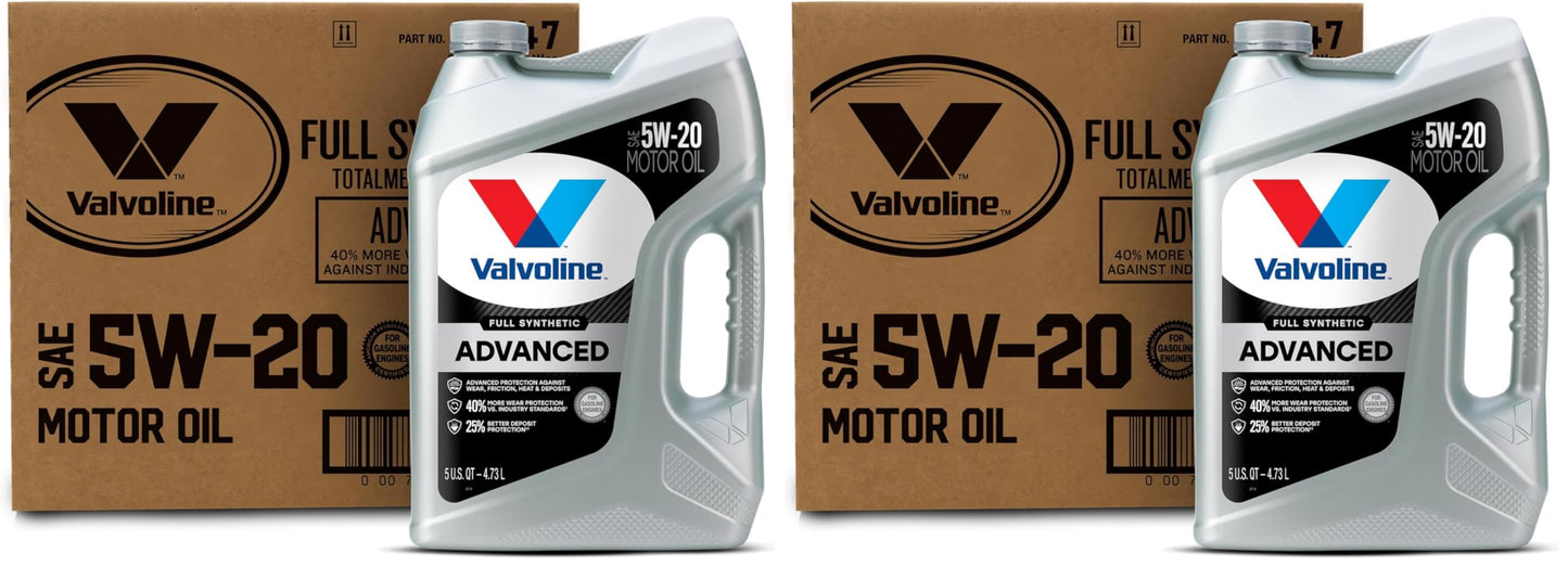 Valvoline Advanced Full Synthetic SAE 0W-20 Motor Oil 5 QT