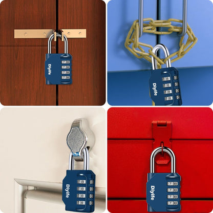 Combination Padlock, Diyife 4 Digit Locker Lock Weatherproof Lock Outdoor Combination Lock for School Gym Locker,Toolbox, Fence, Hasp, Cabinet(Black)