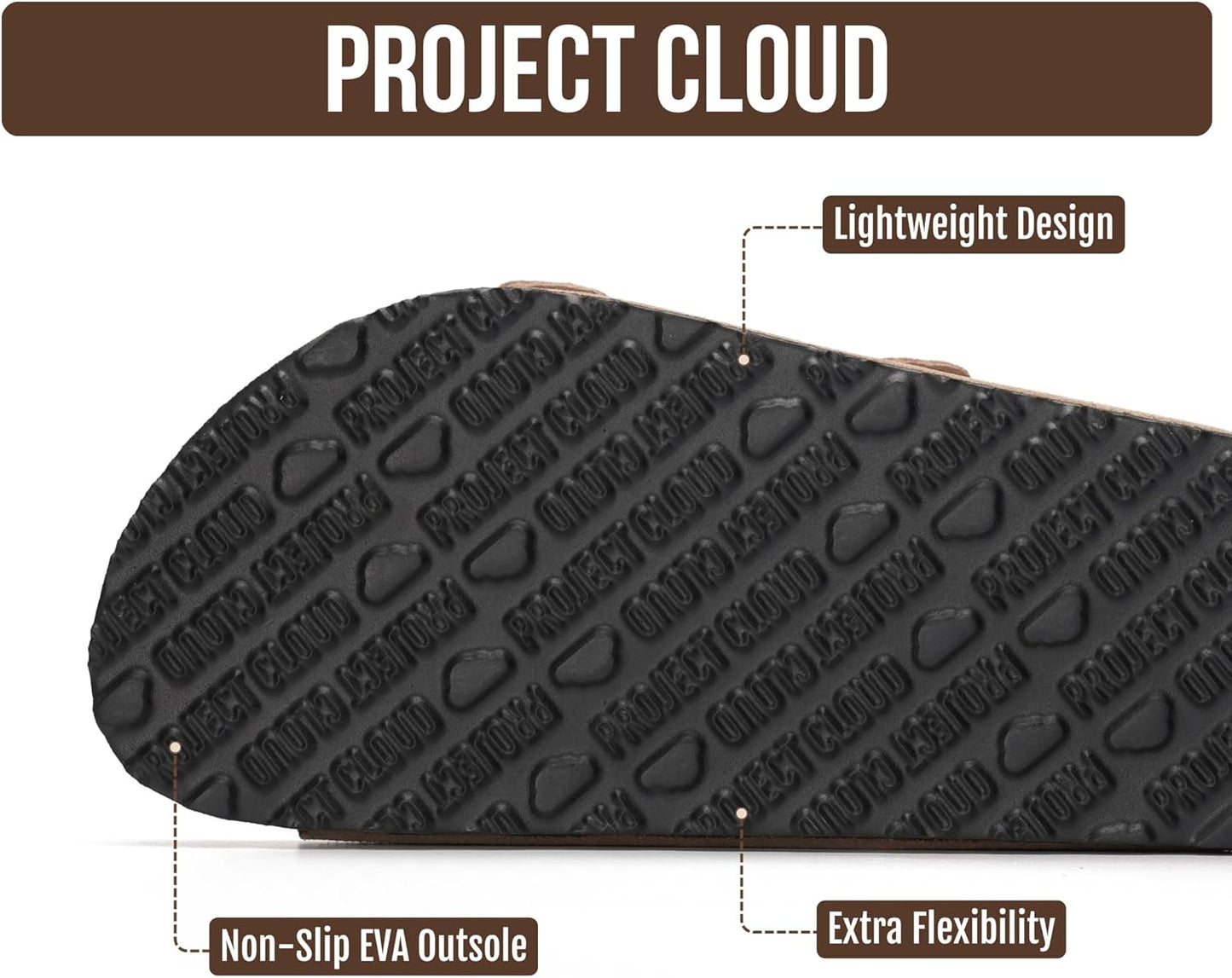 Step into Comfort: Project Cloud's 100% Genuine Leather Flat Sandals