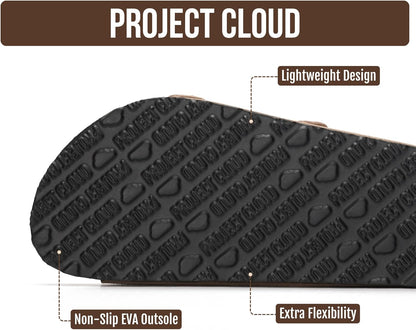 Step into Comfort: Project Cloud's 100% Genuine Leather Flat Sandals