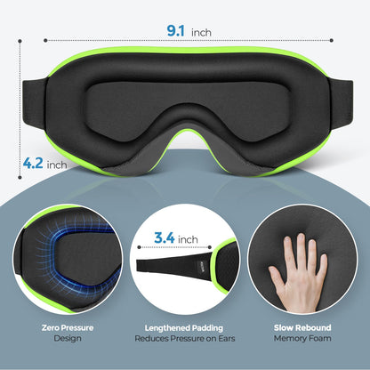 WAOAW Schlafmaske für Damen und Herren: Verdunkelungs-Augenmasken zum Schlafen – 3D atmungsaktive, weiche, bequeme Augenmaske für Reisen – verstellbare, lichtblockierende Nachtmasken zum Schlafen