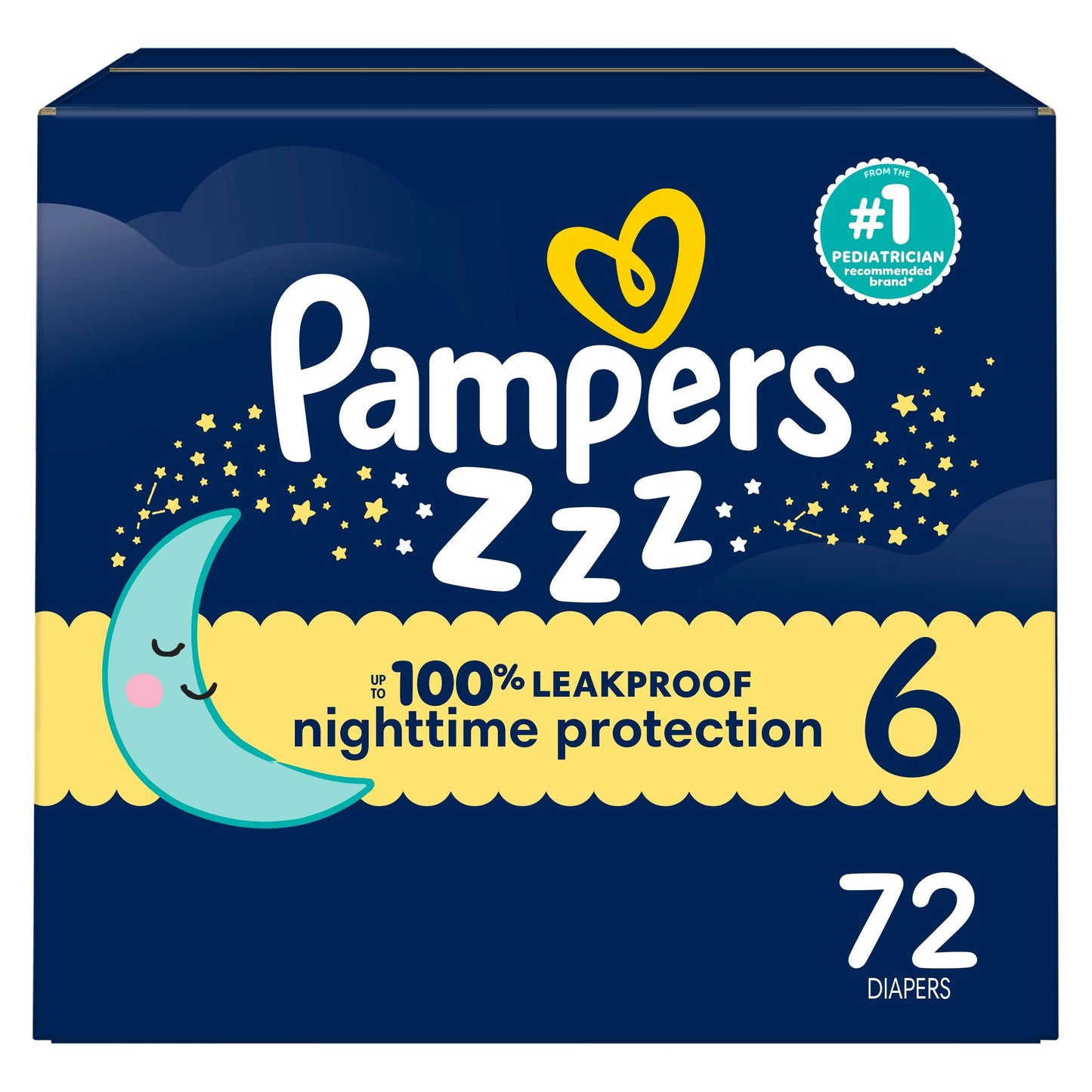 Pampers ZZZ Overnight Diapers, Size 3 (16-28 lbs), 116 Count, Nighttime Protection Disposable Baby Diaper