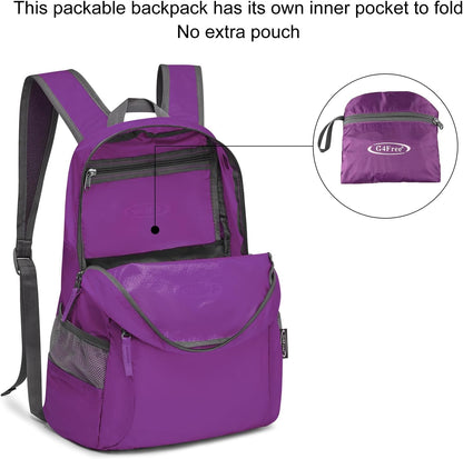 G4Free 20L Lightweight Packable Backpack Foldable Travel Hiking Daypack for Men and Women