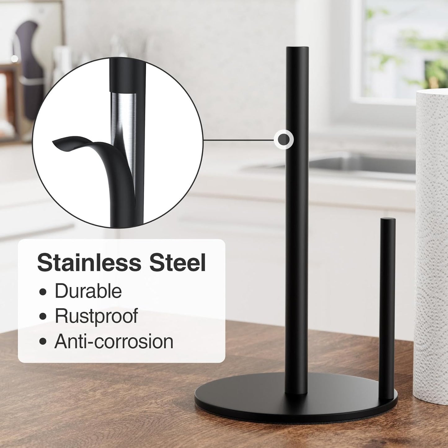 Paper Towel Holder Black: A Sleek and Functional Kitchen Essential