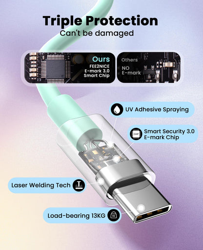 iPhone Ladegerät Schnelllade-2er-Pack Typ C Wandladegerät mit 2er-Pack [1,8 m & 3 m] langem USB C auf Lightning Kabel für iPhone 14/13/12/12 Pro Max/11/Xs Max/XR/X, AirPods Pro