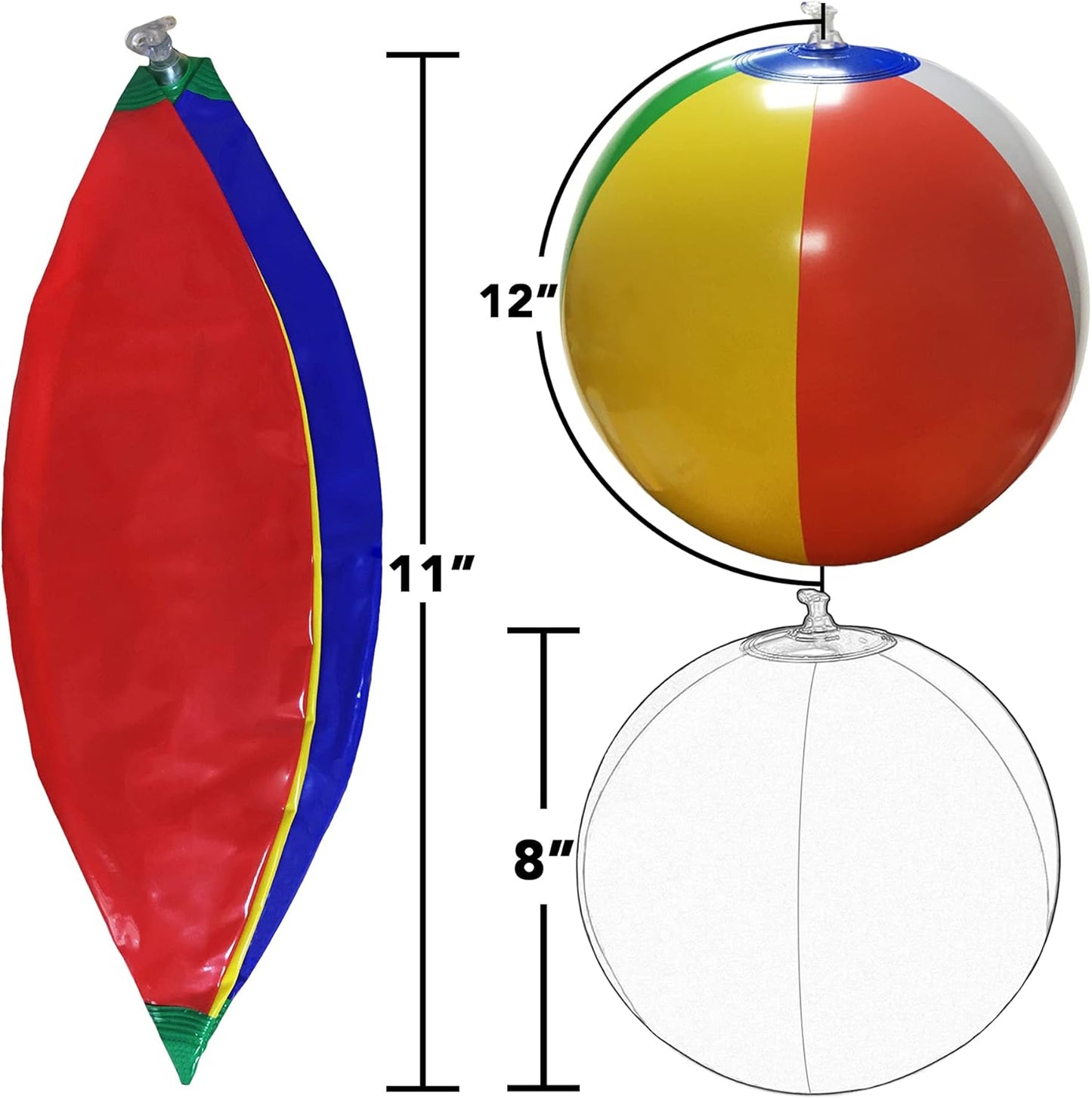 SYZ 12" Beach Balls Bulk - Fun for Kids and Adults Alike!