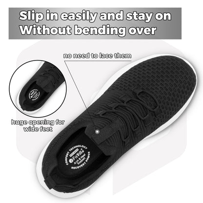 FitVille Extra Wide Slip on Shoes for Men, Lightweight and Breathable Mens Wide Slip on Shoes Max Cushioning