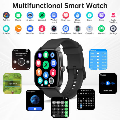 Smart Watch for Men Women, Bluetooth Call Smartwatch with AI Voice
