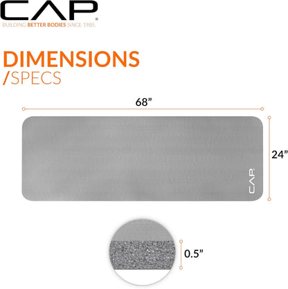 CAP Barbell Yogamatte mit hoher Dichte, 1,27 cm, mit Tragegurt | Mehrere Optionen