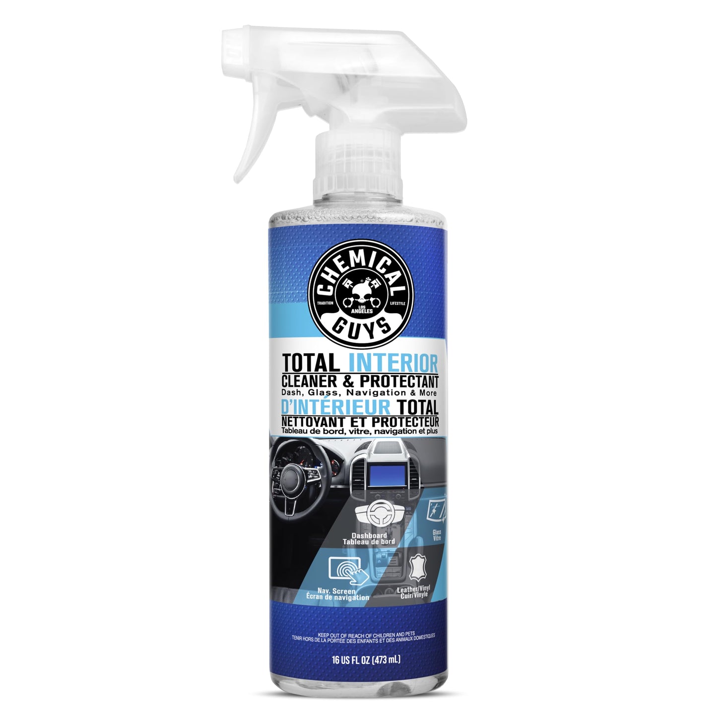 Chemical Guys Total Interior Reiniger & Protector, sicher für Autos, LKWs, SUVs, Motorräder, Wohnmobile & mehr, 473 ml (2er-Pack), Frischer Duft