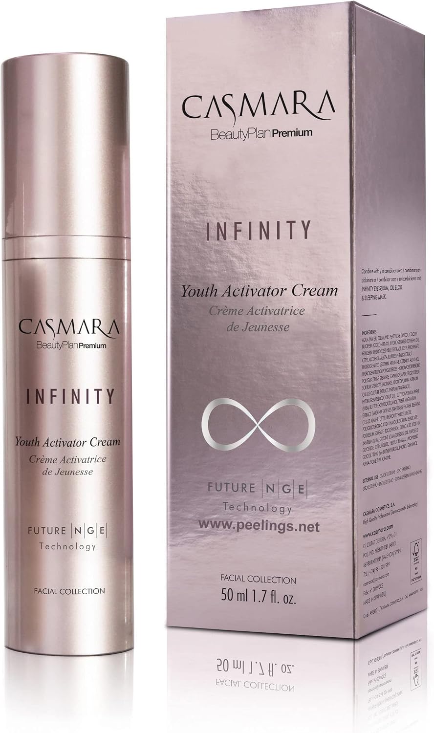 Casmara, Infinity Face Cream 50ml - Immediate Lifting Effect, Rejuvenates Mature Skin and Combats Deep Wrinkles