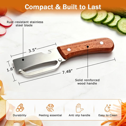 3 PCS Peeler with Wooden Handle: A Simple yet Effective Kitchen Tool