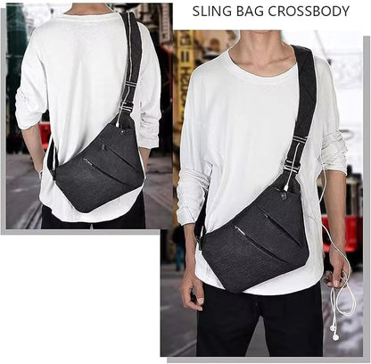 Wasserdichter Anti-Diebstahl Schulter Rucksack Sling Brust Crossbody Bag Abdeckpack Rucksack Fahrrad Sport (B13-007 Schwarz-linke Hand)