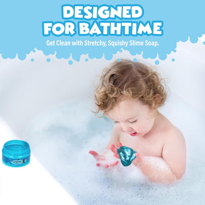 Tub Works™ Cosmic Bath Slime™ Kinderseife Badespielzeug, 6er-Pack | Dehnbare, matschige Schleimseife für Kinderbad | Frische,, fruchtige Düfte | Ungiftig | Sensorisches Spielzeug für Kinder & Kleinkinder