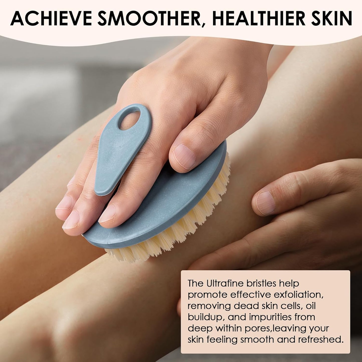 INNERNEED Duschbürste aus weichem Silikon in Lebensmittelqualität, Hand-Körperbürste zur Hautreinigung, sanftes Peeling, gute Schaumbildung (Schwarz)