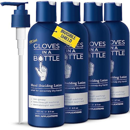 Gloves In A Bottle Shielding Lotion for Dry Itchy Skin, 8 ounce (12 Pack)