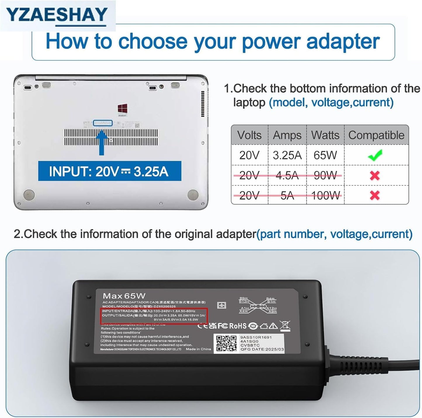 YZAESHAY 65W USB C Laptop Charger: A Reliable Power Companion