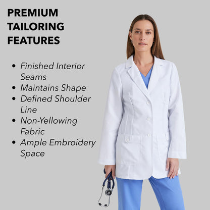 Grey's Anatomy Women's 32 Inch Two Pocket Fitted Lab Coat