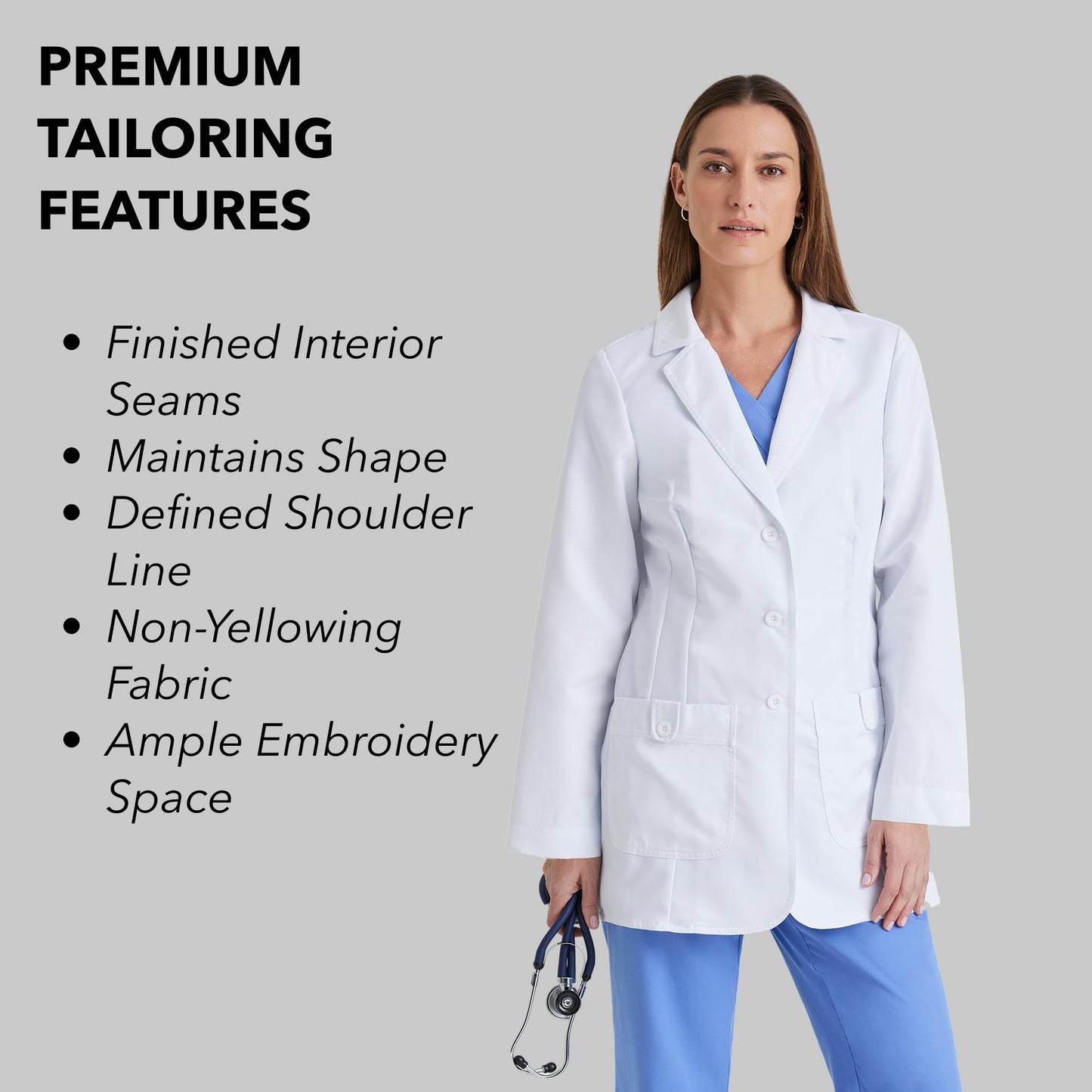 Grey's Anatomy Women's 32 Inch Two Pocket Fitted Lab Coat