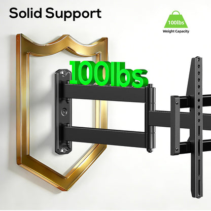 USX MOUNT Swivel TV Wall Mount for 26-60 Inch TVs up to 80 lbs, Single Articulating Arm, Full Motion TV Wall Mount Bracket with Swivel and Tilt, Max VESA 400x400mm