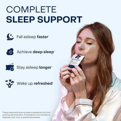 Healthycell REM Sleep Aid Supplement + Focus & Recall Brain Supplement for Memory & Focus Bundle