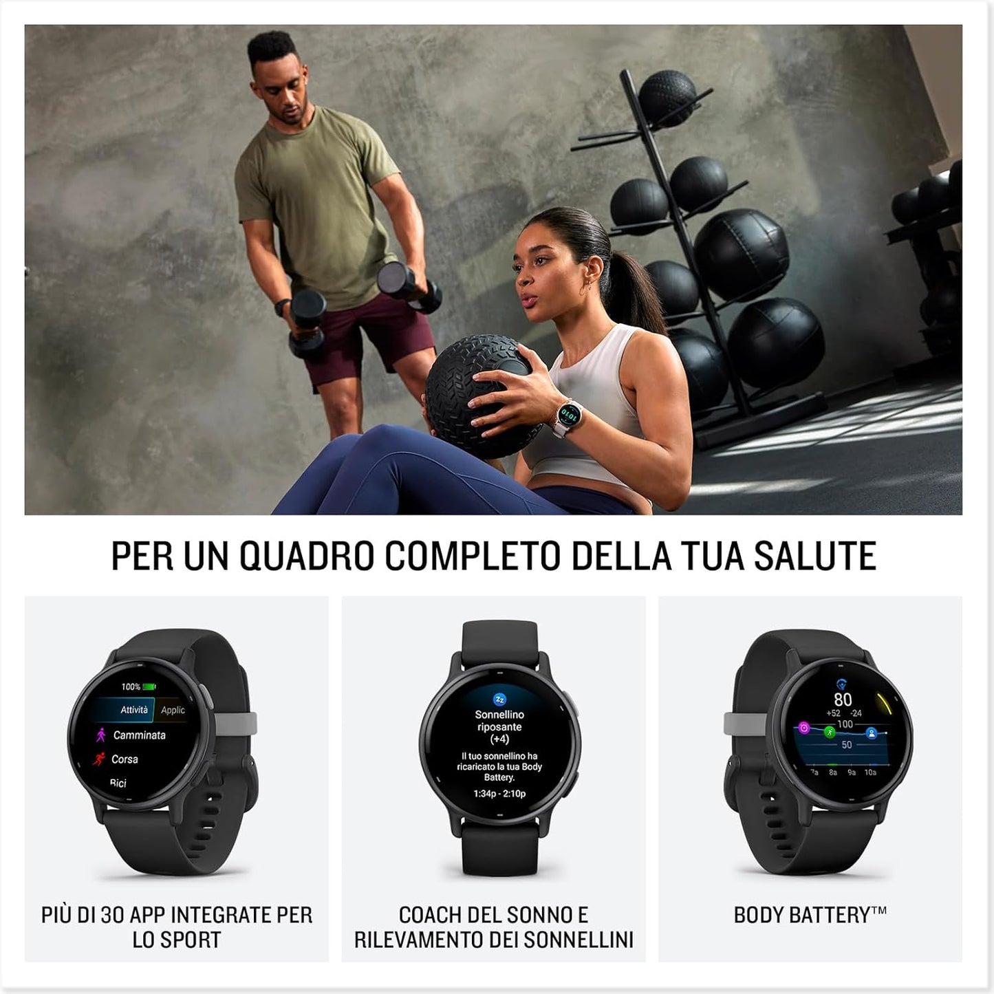 Garmin vívoactive 5, GPS-Smartwatch für Gesundheit und Fitness, AMOLED-Display, bis zu 11 Tage Akkulaufzeit, Schwarz
