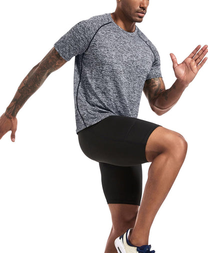 Boyzn 1er, 3er, 5er oder 7er Pack Herren-Trainings-Laufshirts, Dry Fit feuchtigkeitsableitendes T-Shirt, Gym Sport Kurzarm-T-Shirts