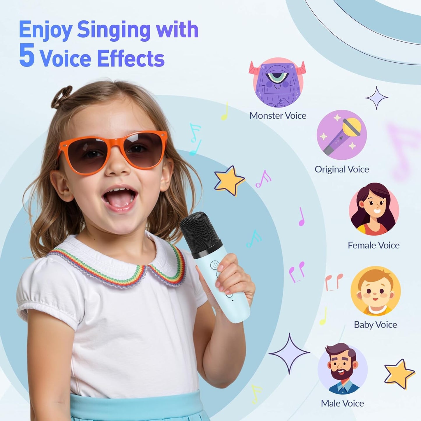 Mini Karaoke Machine for Kids Adults, Portable Bluetooth Speaker with 2 Wireless Microphone, Birthday Gifts for Girls Boys Ages 4, 5, 6, 7, 8, 9, 10, 12+ Years Old (Pinkcolor)