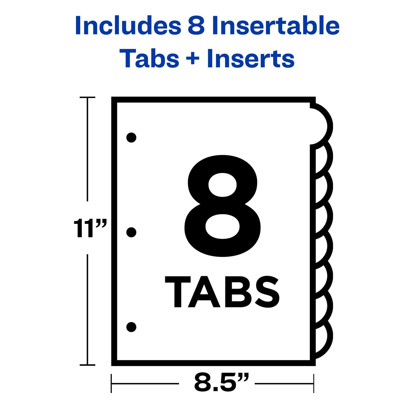 Avery Insertable Style Edge Plastic Dividers for 3 Ring Binders, 5-Tab Sets, Multicolor, 24 Sets, 120 Divider Tabs (11200)