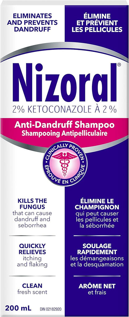 Nizoral Anti-Dandruff Shampoo with 2% Ketoconazole, Fresh Scent, 200ml