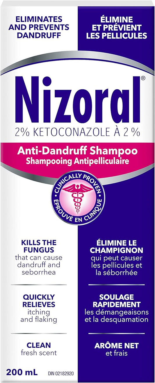 Nizoral Anti-Dandruff Shampoo with 2% Ketoconazole, Fresh Scent, 200ml