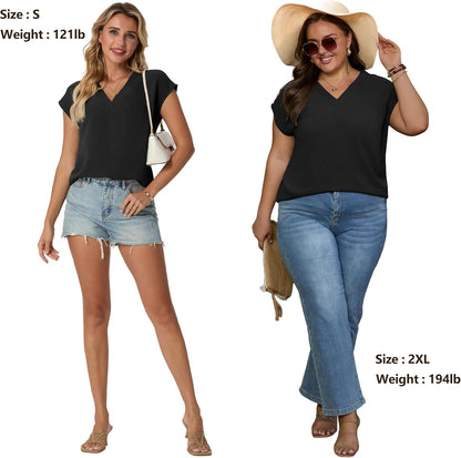 Qixing Women's V Neck Blouses - A Perfect Blend of Style and Comfort