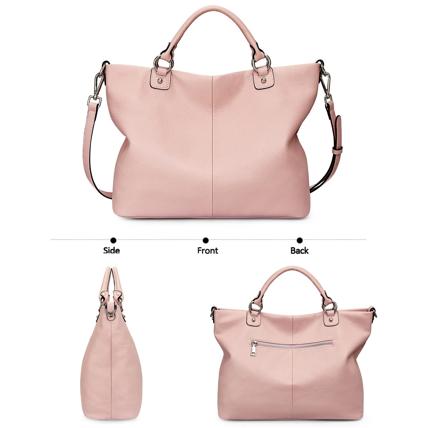 Kattee Damen Weiche Echtleder Tragetasche Schultertasche Handtasche