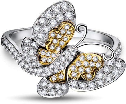 Womens's Wedding Rings, 0.5ct Cz Diamond Rings for Womens White Gold Ring for Girlfriend Gifts