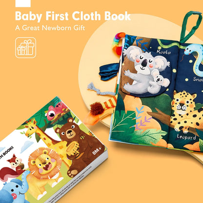 hahaland Babybücher 0-6 Monate, Bauchzeit Spielzeug für Säuglinge, sensorisches Spielzeug 6 bis 12 Monate, Fühlbuch, Reisespielzeug, Geschenke für Jungen und Mädchen 0-3 Monate, Babyparty, Geburtstag, Osterkorbfüller (Einzeln)