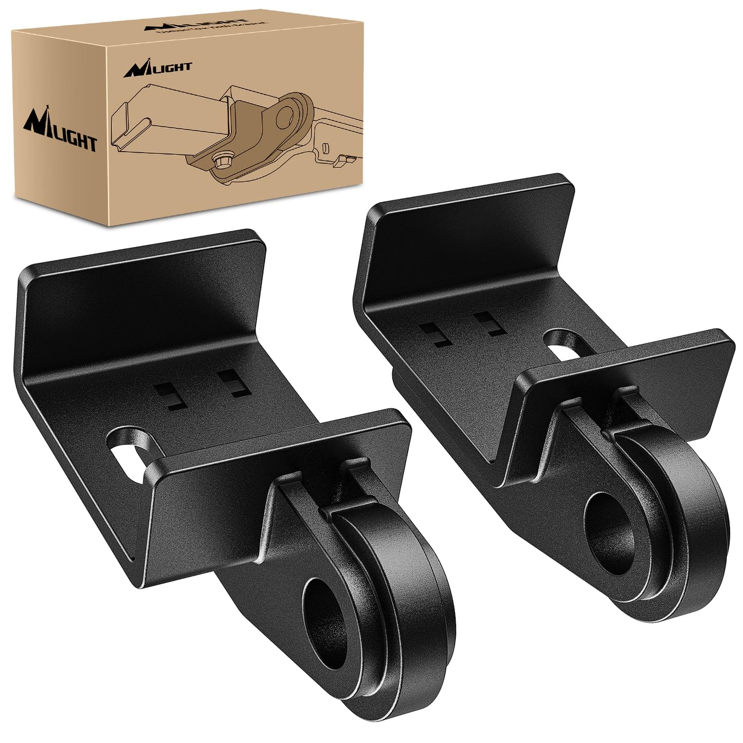 Nilight Anti-Theft Shackle Hitch Receiver 2Inch 45000 LBs Breaking Strength 3/4" Anti-Theft D Ring Shackle 5/8" Trailer Hitch Lock Pin Heavy Duty Solid Towing Kit for Trucks Off Road (Black)