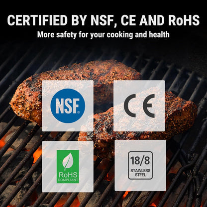 TempPro Digitales Sofortablese-Fleischthermometer zum Grillen, wasserdichtes Küchen-Lebensmittelthermometer mit Kalibrierfunktion und Hintergrundbeleuchtung, zum Backen von Brot, Süßigkeiten, Kochwerkzeug, Utensilien (zuvor ThermoPro)