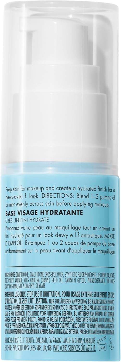 e.l.f. Poreless Face Primer. Make-up-Grundierung für ein makelloses, glattes Hautbild, verleiht dem Make-up Haltbarkeit, angereichert mit Teebaum