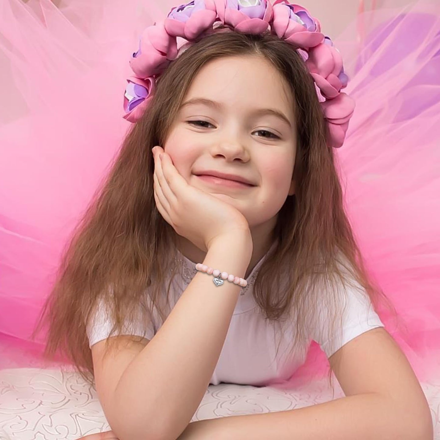 Sereney 6. Geburtstag Mädchen Geschenk, Verstellbare Perlenarmbänder zum 6. Geburtstag als Geburtstagsgeschenk für 6-jährige Mädchen, Geschenke zum 6. Geburtstag für Tochter, Nichte, Enkelin