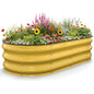 Kesfitt Raised Garden Bed, 5x2x1 FT Galvanized Steel Metal Raised Garden Bed, Oval Open-Bottom Design, 12-Inch Deep for Outdoor Vegetable & Herb Gardening, Fruit Green
