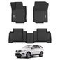 3W Floor Mats for Toyota Tacoma 2024 2025 2026 Double Cab Auto Tran(Not Fit Hybrid & XtraCab), TPE All Weather Custom Fit Floor Liner for Tacoma TRD/SR/SR5/limited Car Liners.