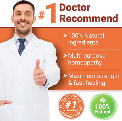 iShanCare® Diabetic Wound Ulcer Cream - First Aid Healing Ointment, Natural Protective Ointment for Leg & Foot Ulcers, Venous Ulcers, Bed Sores, Pressure Sores and Septic Wounds